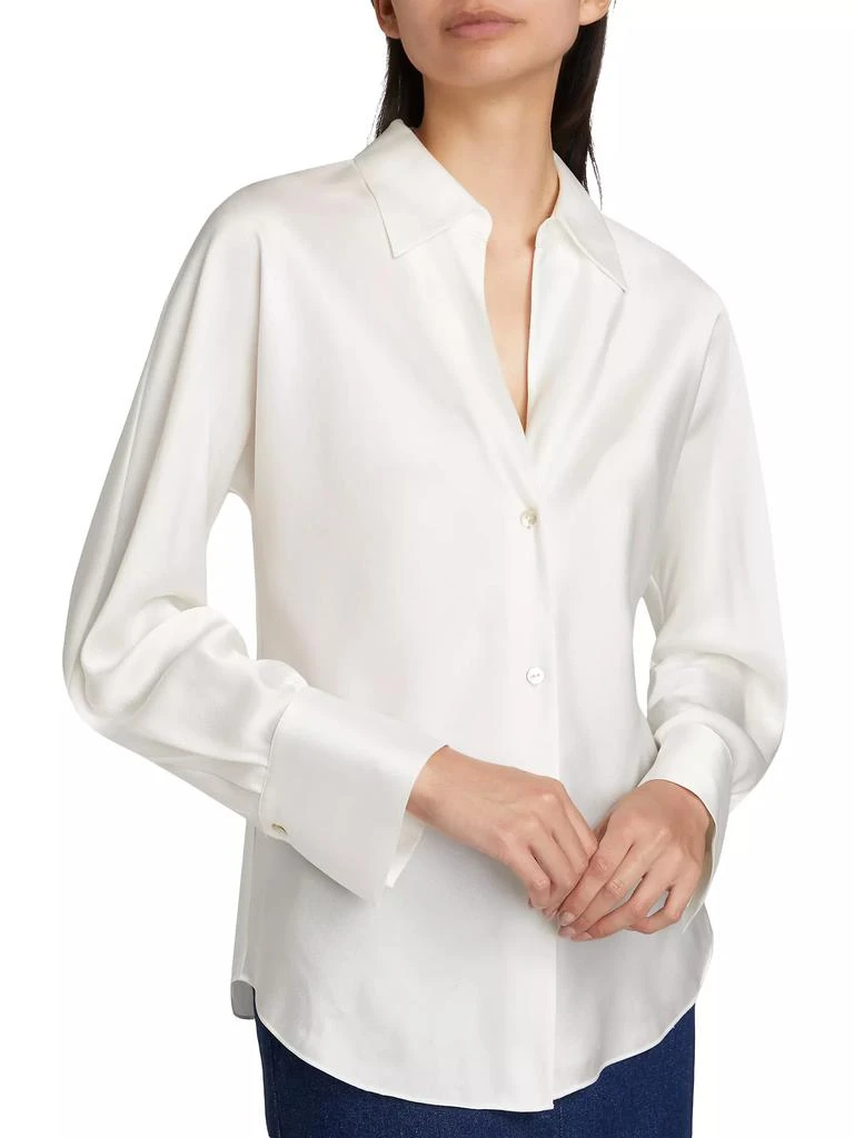 Vince Silk Long-Sleeve Blouse 6