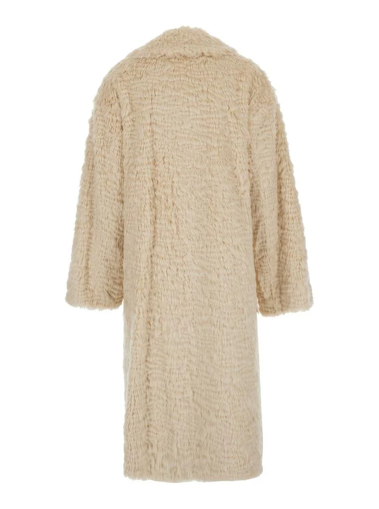 STAND STUDIO 'Nicole' Beige Double-Breasted Coat With Classic Revers In Eco-Fur Woman 2