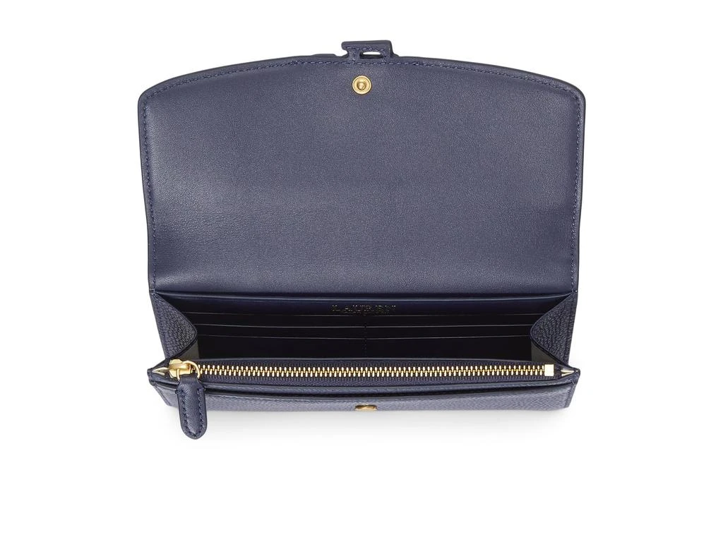 Ralph Lauren Pebbled Large Cameryn Flap Wallet 3