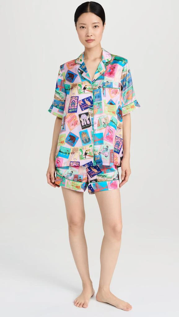 Karen Mabon Postcards Short Sleeve PJ Set 6