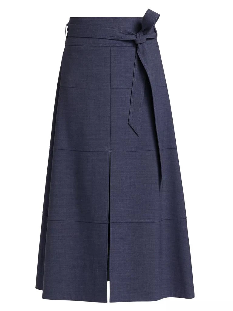 Tanya Taylor Hudson Stretch-Wool Midi-Skirt 1