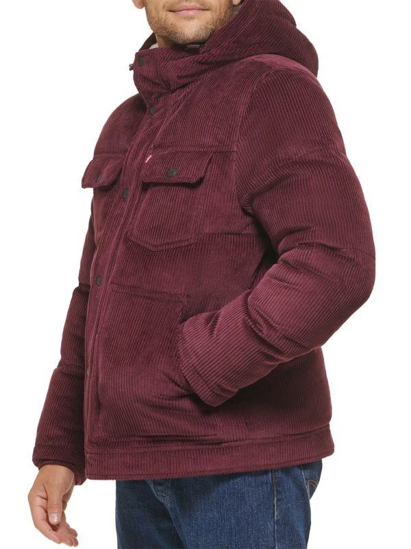 Levi's Classic Fit Hooded Corduroy Puffer Jacket 3