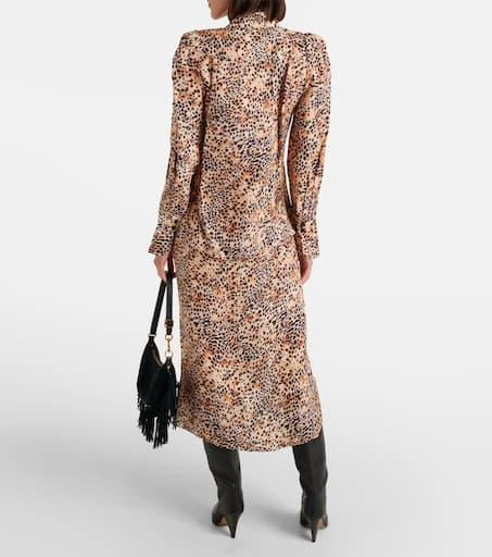 Isabel Marant Lamia leopard-print ruffled blouse 3