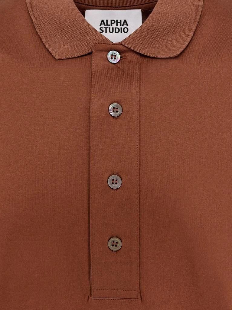 ALPHA STUDIO Cotton jersey polo shirt 3