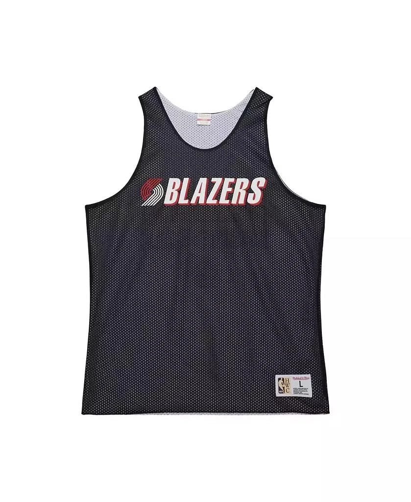 Mitchell & Ness Men's Black/White Portland Trail Blazers Hardwood Classics Reversible Mesh Practice Jersey 2