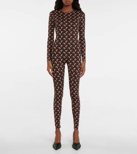 MARINE SERRE Printed stretch-jersey jumpsuit 5