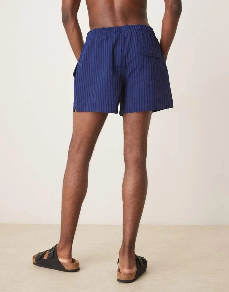 Abercrombie & Fitch Abercrombie & Fitch swimwear 5"" seersucker short in navy 3