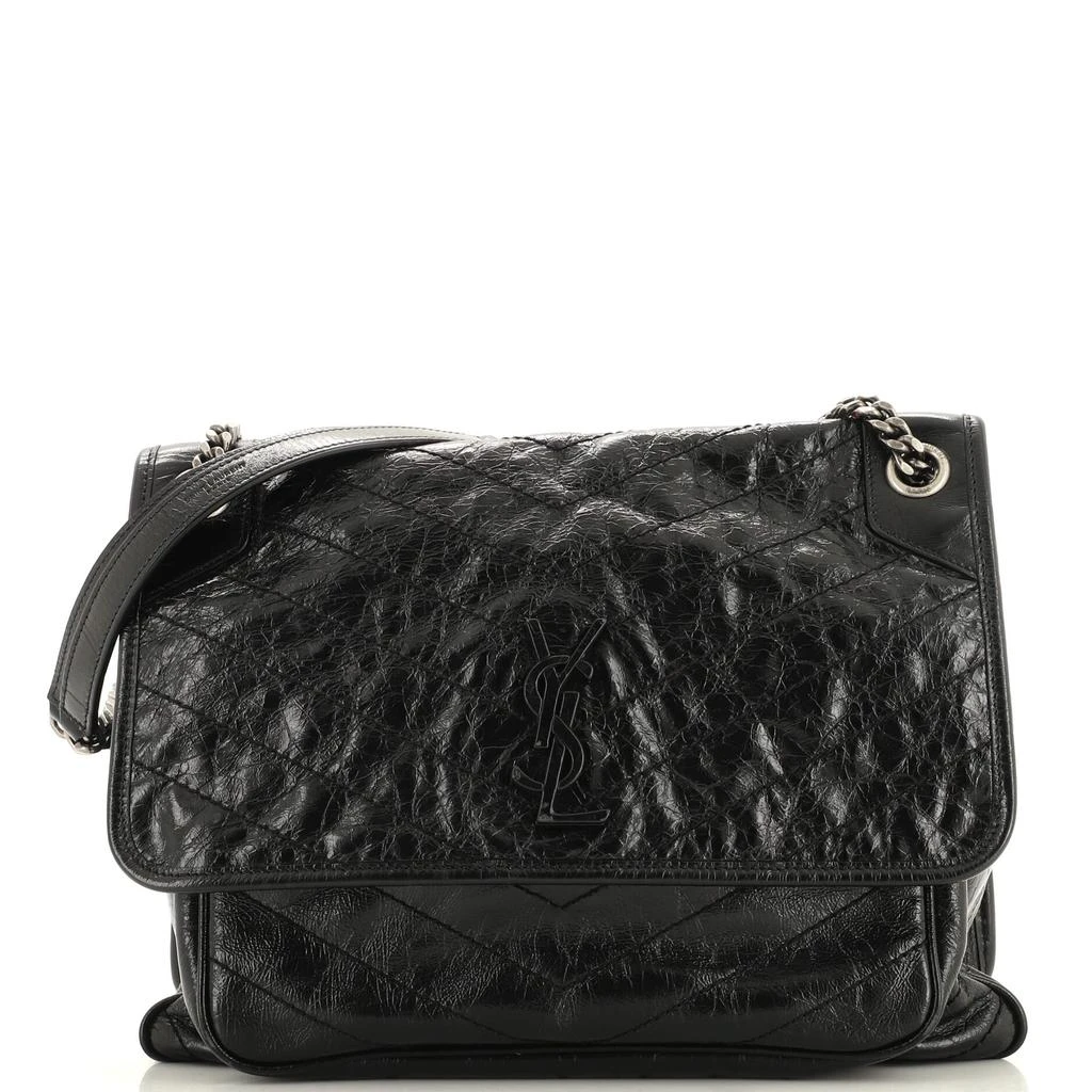 Yves Saint Laurent Niki Chain Flap Bag Matelasse Chevron Leather Medium 1