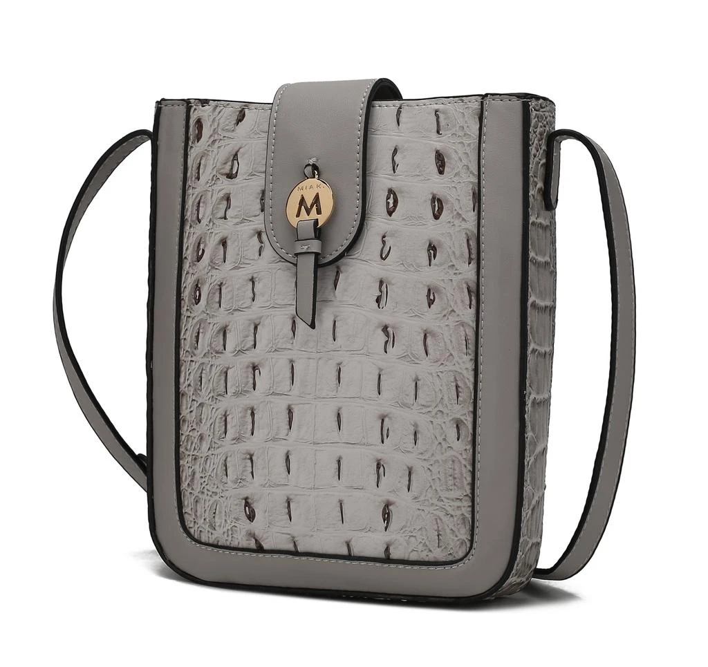 MKF Collection By Mia K. Molly Croco Crossbody Handbag for Women 9