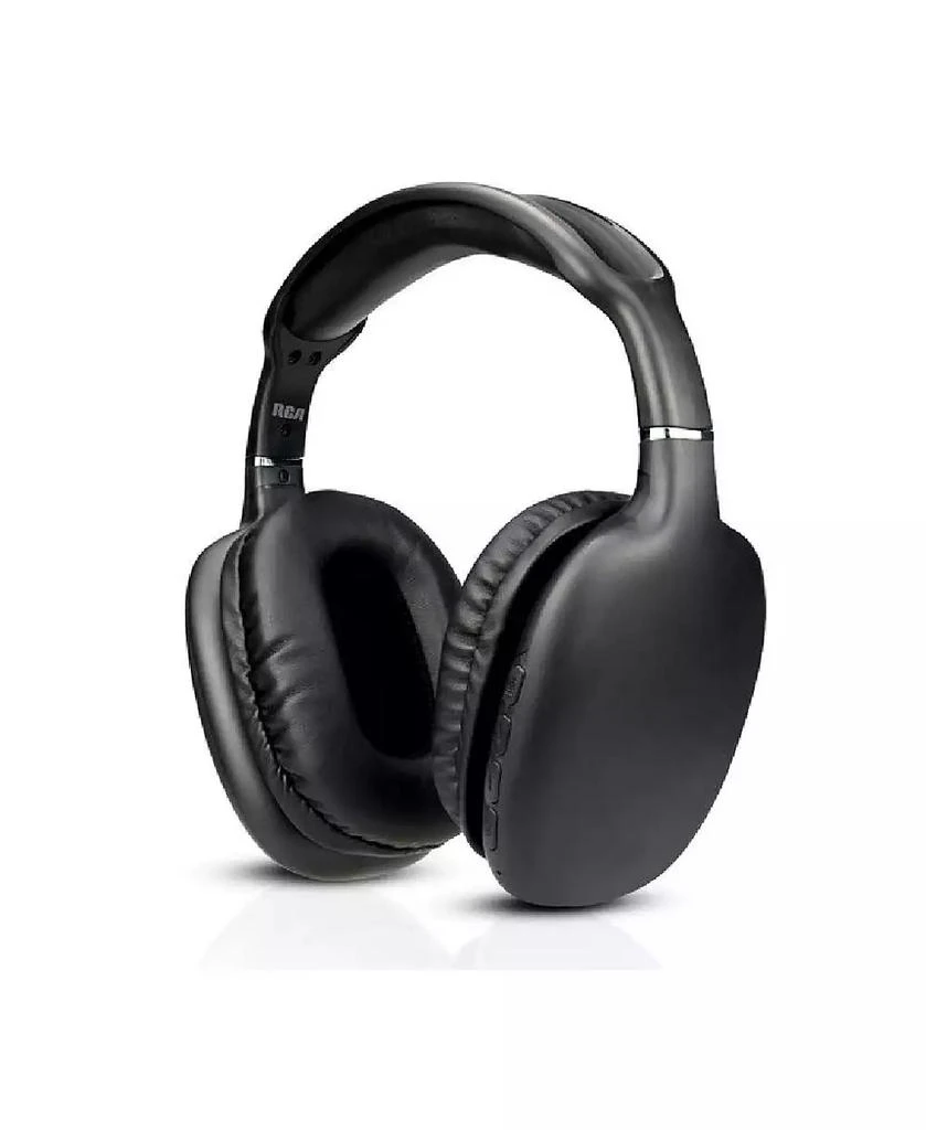 RCA Wave-53 Active Noise Cancelling Wireless Over-Ear Headphones Hi-Res Audio, 40H ANC Playtime, Big Bass, Transparency Mode for Travel, Work, and Workout