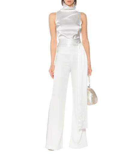 Galvan High-rise wide-leg crêpe pants 2