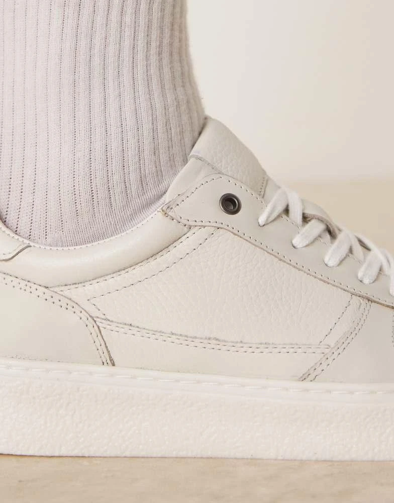 ASOS ASOS DESIGN white trainers in leather 3