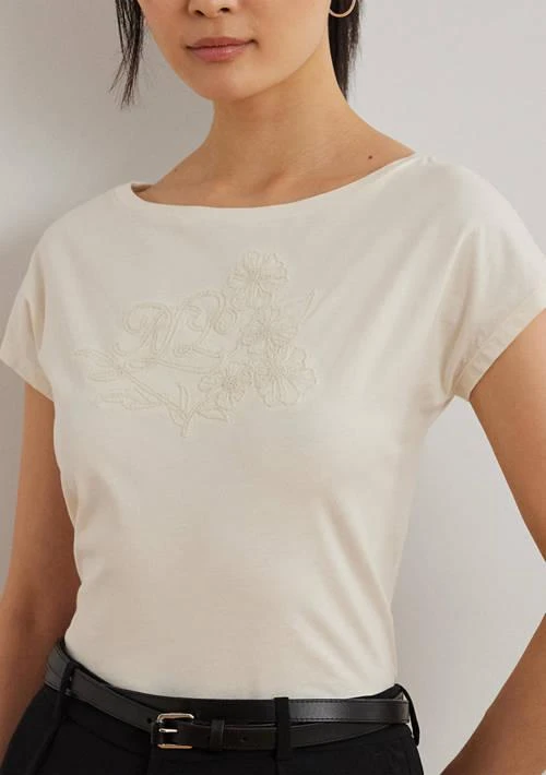 Ralph Lauren Ralph Lauren Petite Embroidered Jersey T Shirt 3