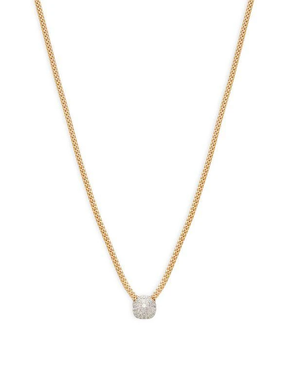 Saks Fifth Avenue 14K Yellow Gold & 0.32 TCW Diamond Pendant Necklace/16" 1