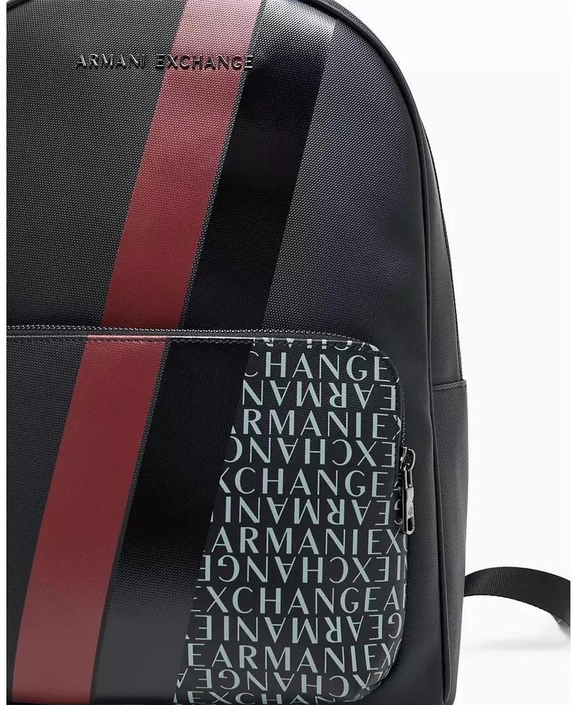 Armani Exchange Men
s Striped Logo Details Backpack 4