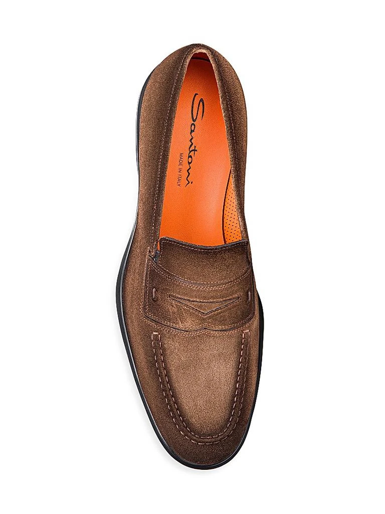 Santoni Leather Penny Loafers 5