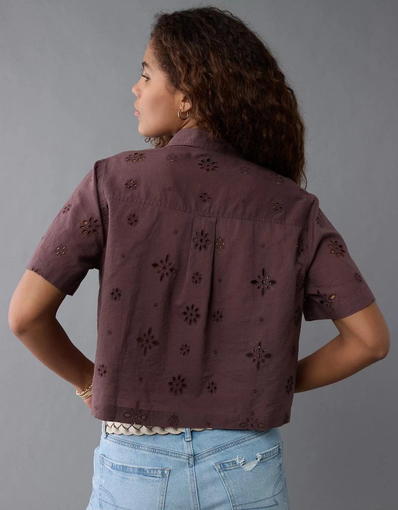 AE AE Short-Sleeve Embroidered Button-Up Shirt 2