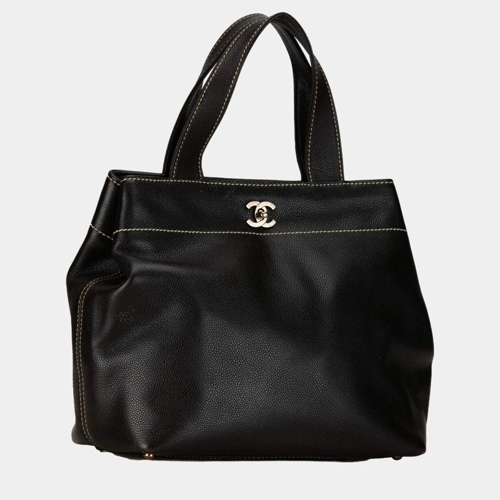 Chanel Chanel Black CC Caviar Tote 2