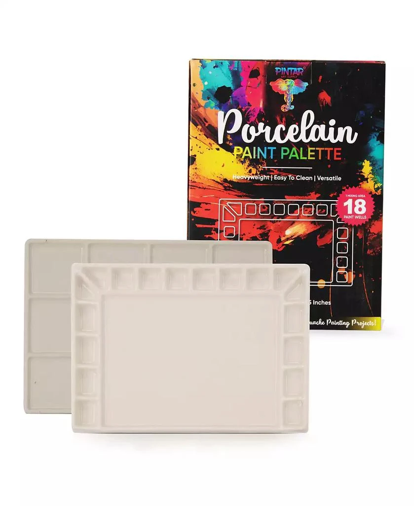 Pintar Ceramic Watercolor Paint Palette Tray - 18 -Well Ceramic Palette | Rectangle - 8
x5.5
x0.75
Paint Pallet