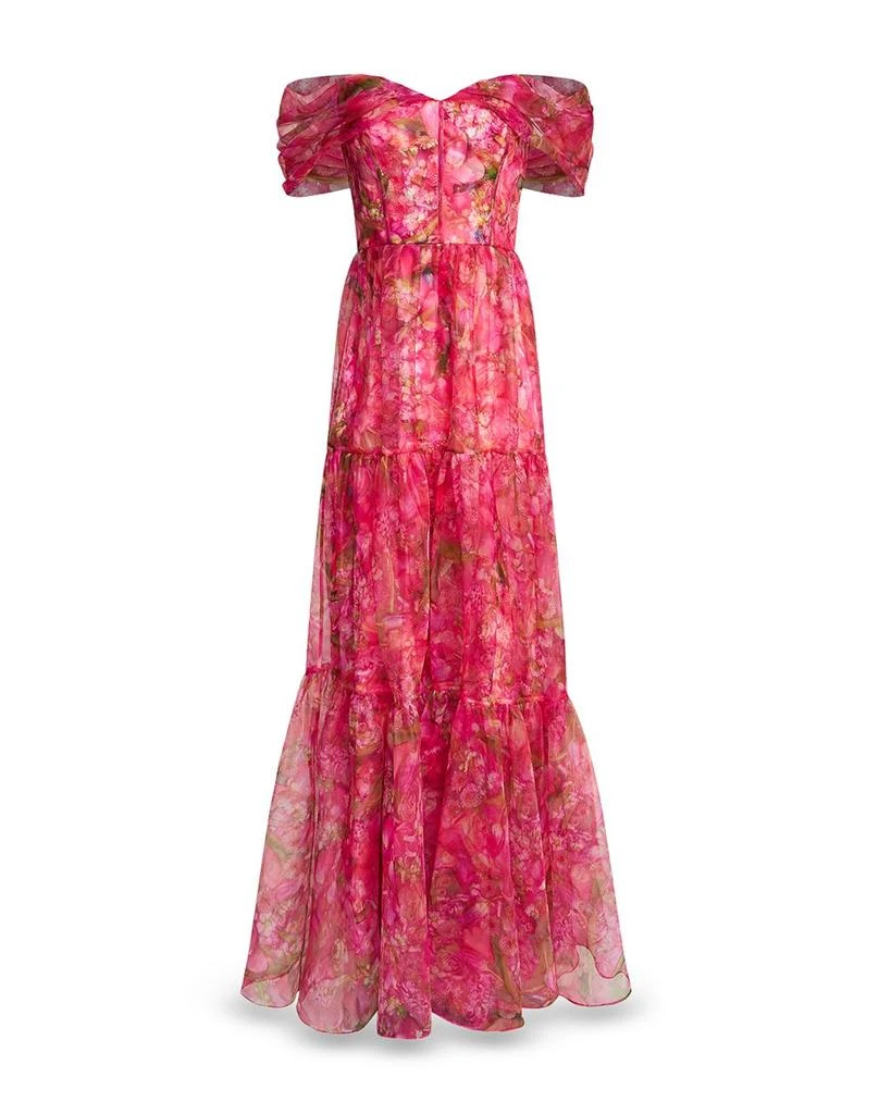 Theia Tia Off Shoulder Organza Gown 6
