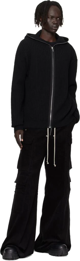 Rick Owens Black Concordians Zipped Hoodie 4