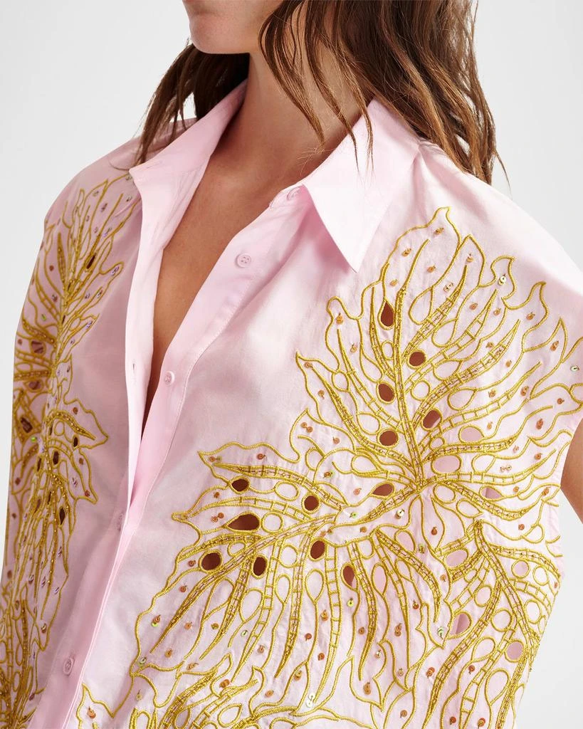 Essentiel Hebraska Embroidered Button-Front Shirt 5