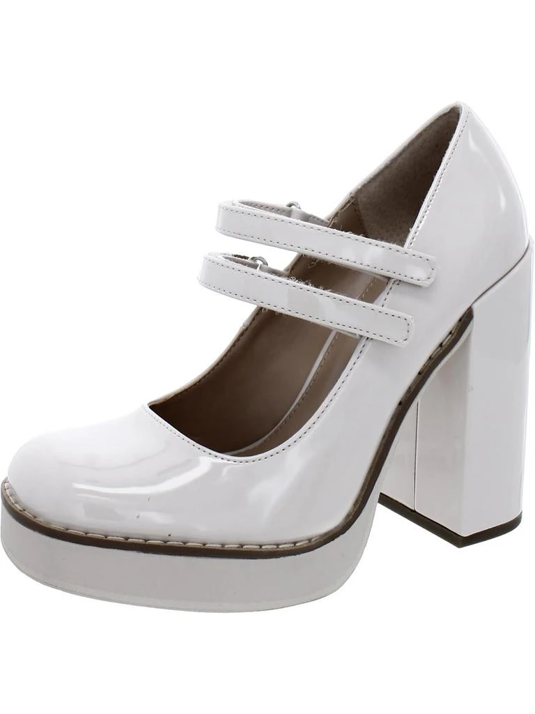 Steve Madden Twice Womens Patent Casual Block Heels 6