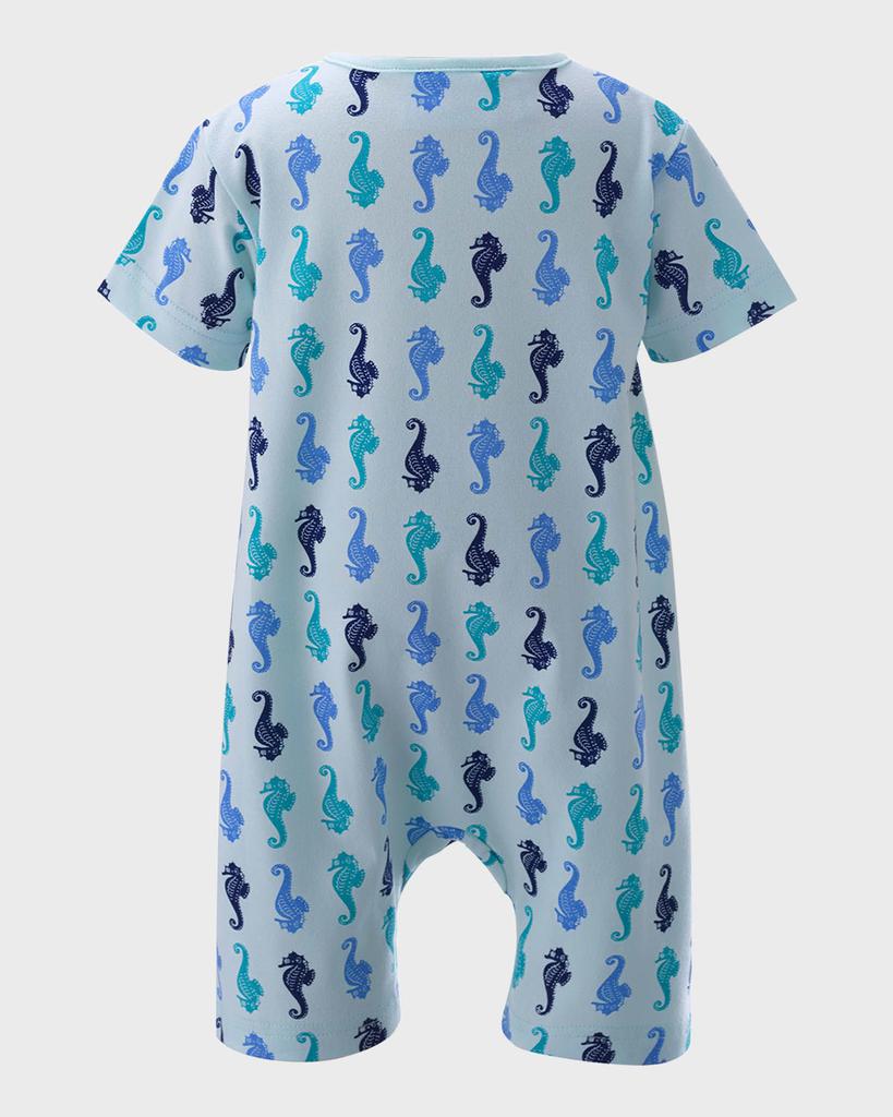Rachel Riley Kid's Seahorse Romper, Size 3M-24M