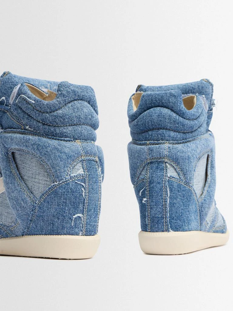 Isabel Marant 90mm Bekett Denim & Mesh Sneakers 4