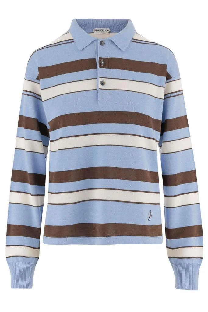 JW Anderson JW Anderson Knitted Striped Polo Top