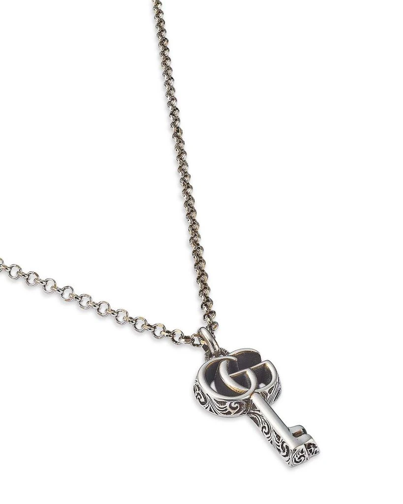 Gucci Sterling Silver Marmont Interlocking G Key Pendant Necklace, 19.5" 3