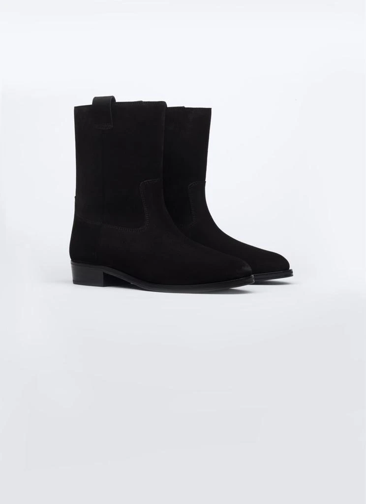 预计3周后发货 Fursac Bottes Style Camarguaises En Croûte De Cuir - Noir - Homme 4