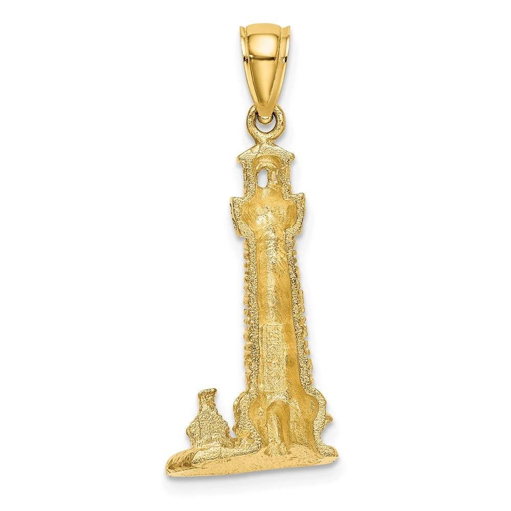 Diamond2Deal 14k Yellow Gold 2-D Assateague Isl Lighthouse, Va Charm 4