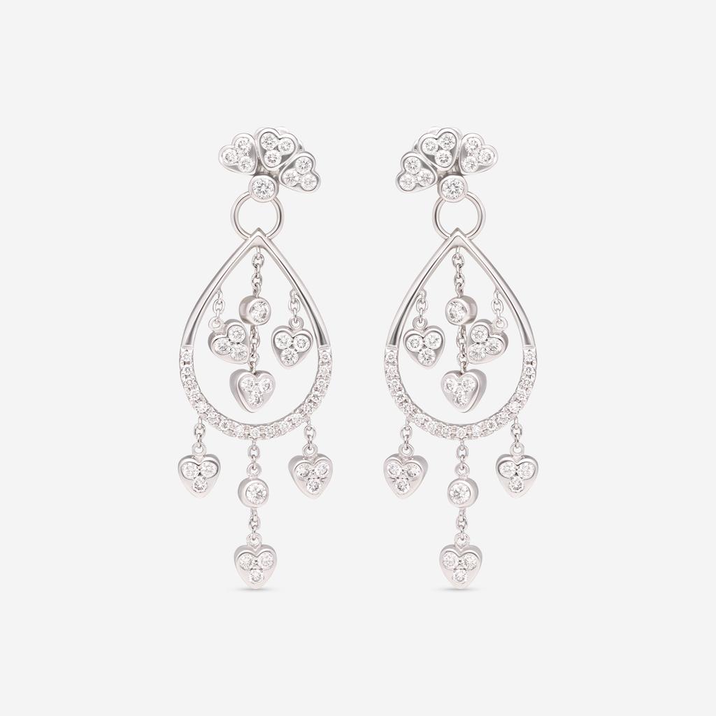 Giloro Giloro 18K White Gold Diamond Drop Earrings OR0179-170