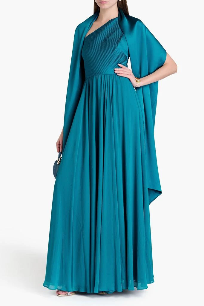 beach formal dress code for wedding Feather Trim Belted Sheath Dress by Badgley Mischka main image 1