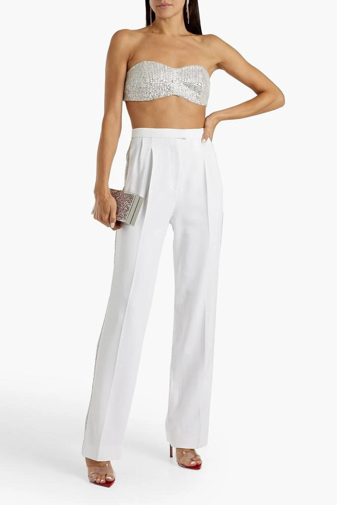 Michael Kors Crystal-embellished crepe straight-leg pants 2