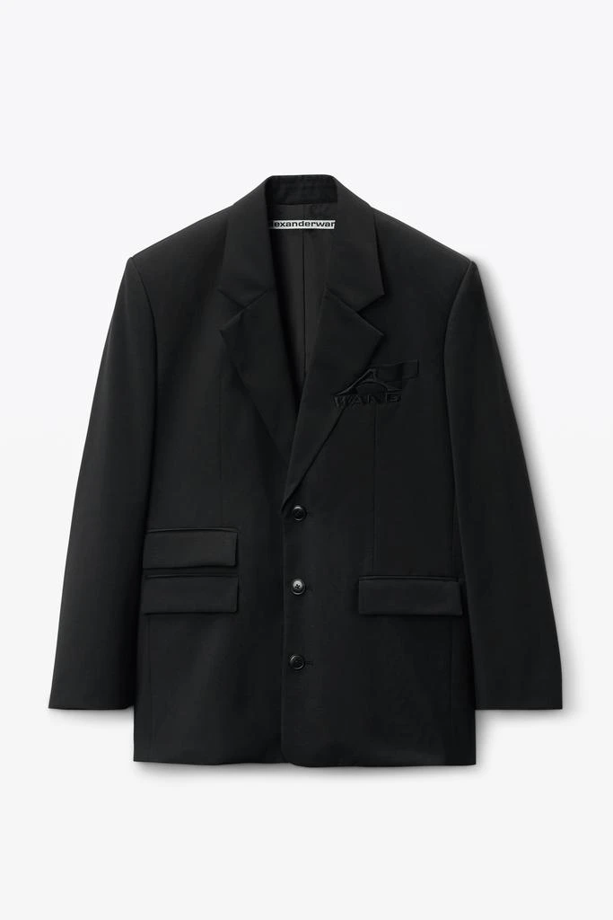 Alexander Wang Oversized Logo-Embroidered Blazer 2