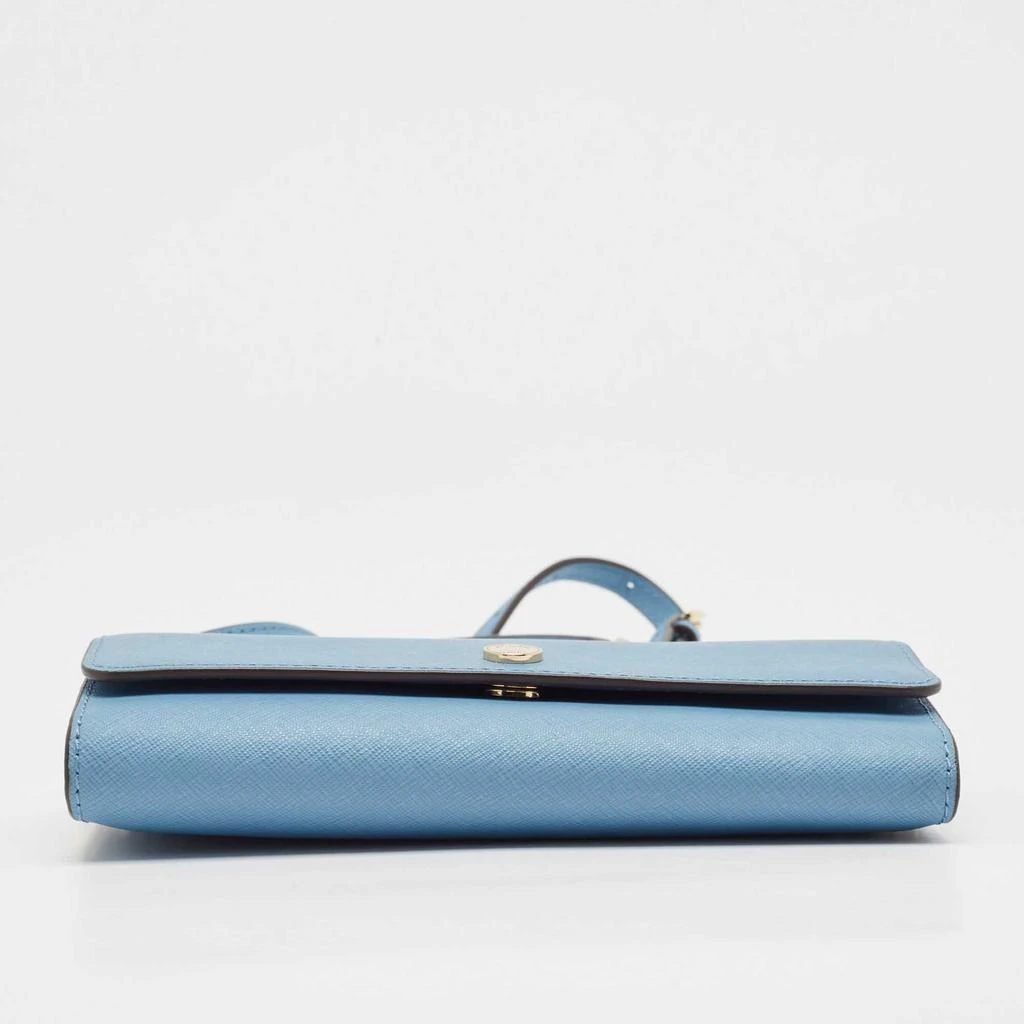 Michael Kors Michael Kors Light Blue Leather Jet Set Travel Wallet On Chain 6