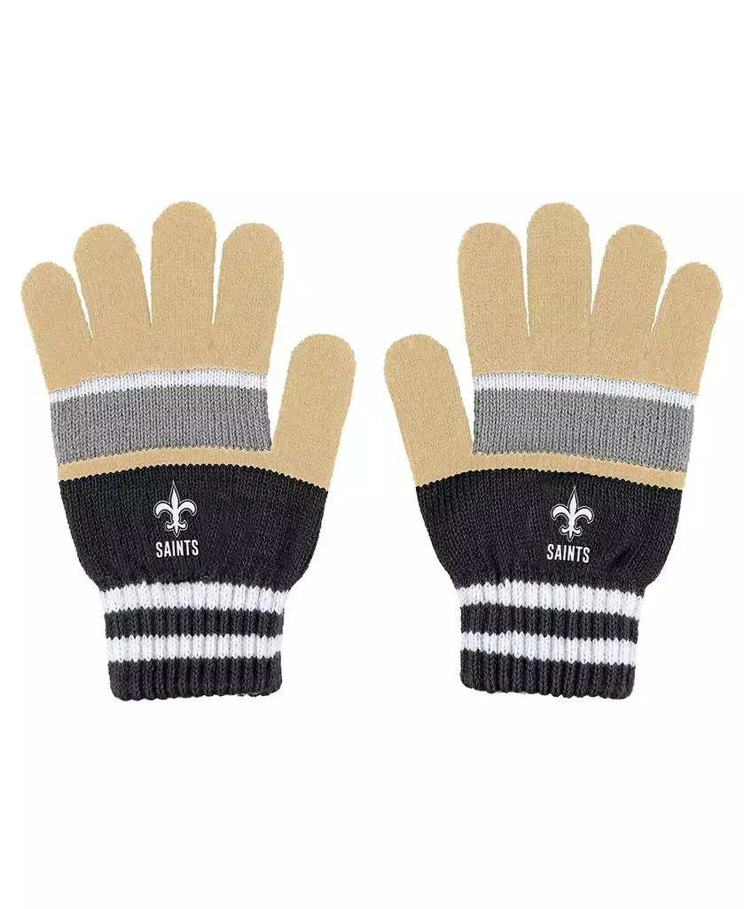 WEAR by Erin Andrews Women's New Orleans Saints Stripe Glove and Scarf Set 3