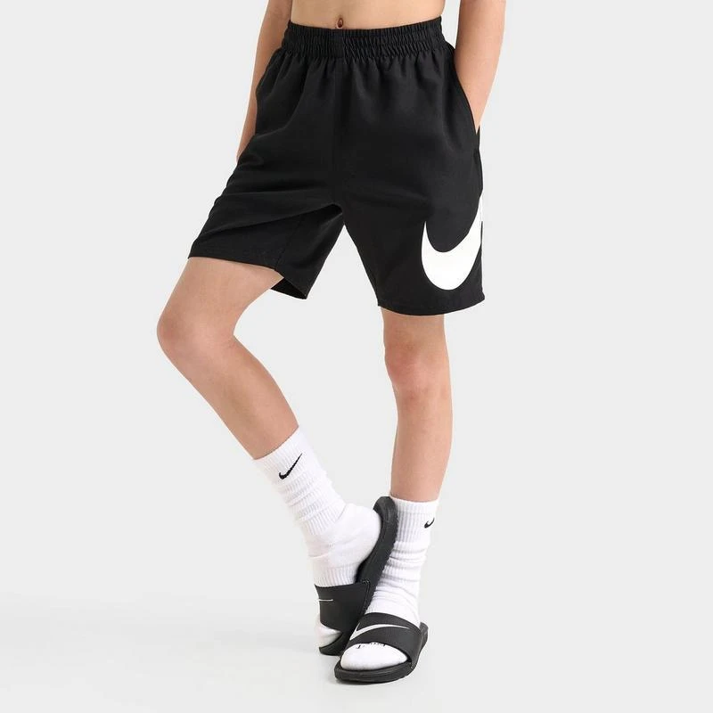  Big Kids' Nike Stacked Logo Swim Shorts