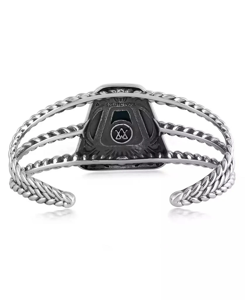 American West Jewelry Sterling Silver Black Onyx Trapezoid Cuff Bracelet, Size 3