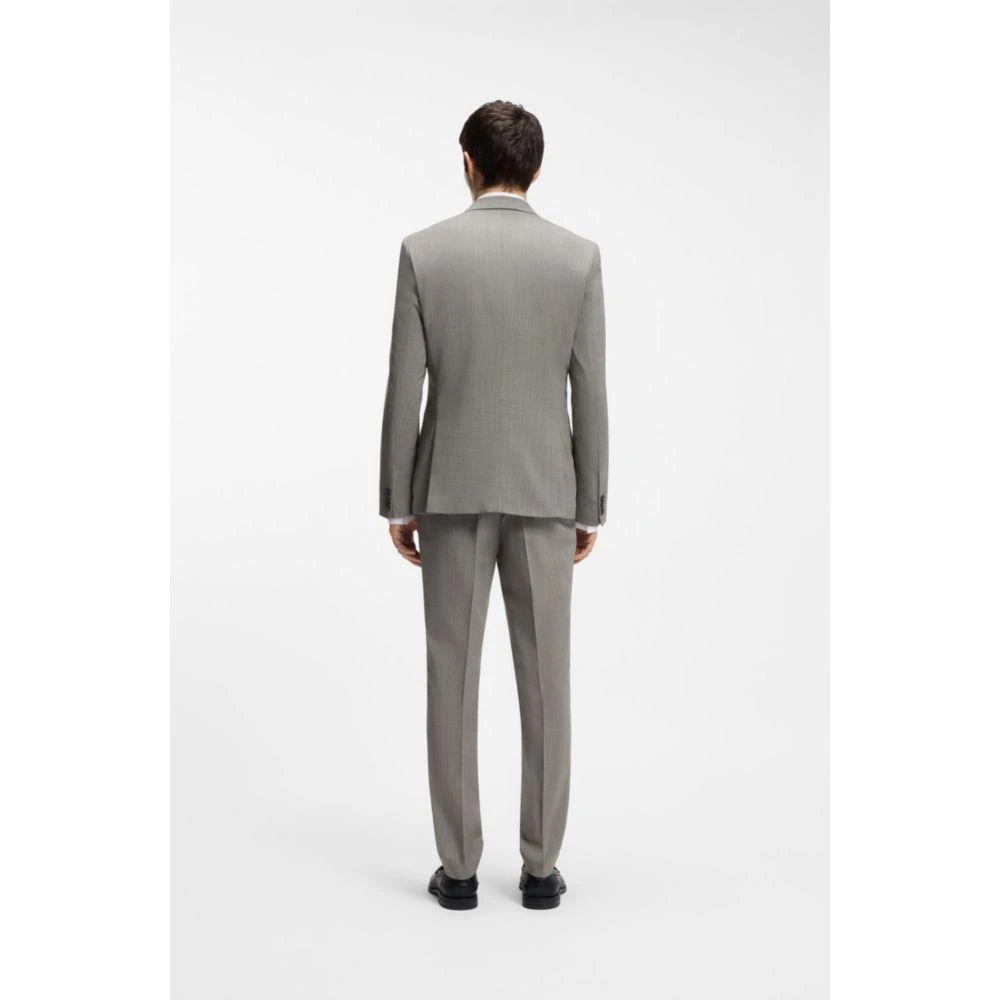 Hugo Boss Three-piece slim-fit suit in wool-blend poplin 4