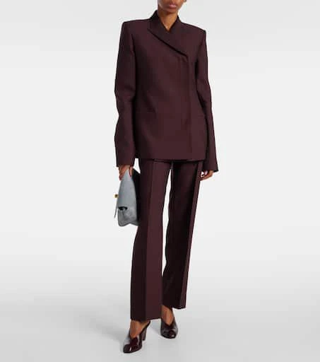 Khaite Callen wool and silk straight pants 2