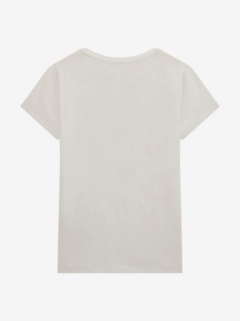 GUESS Girls Floral Logo T-Shirt in White 2