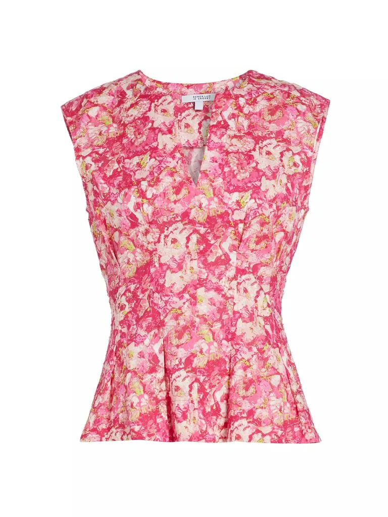 Derek Lam Teresa Floral Cotton Sleeveless Blouse 1