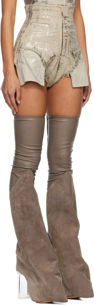 Rick Owens Gray Concordians Dirt Cutoffs Denim Shorts 2