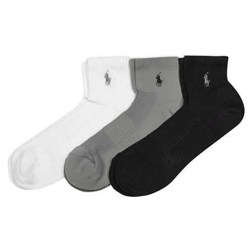 Ralph Lauren POLO RALPH LAUREN Men
s Tech Athletic Ankle Cushioned Arch Support Socks (3-Pack)