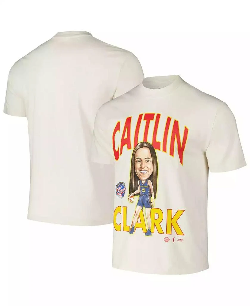Playa Society Men's and Women's Caitlin Clark Cream Indiana Fever Draft T-Shirt 1