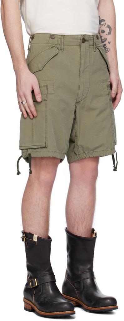 RRL Khaki Cargo Pocket Shorts