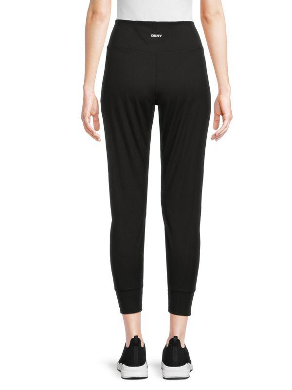 DKNY Elasticized Waistband Compression Ankle-Length Joggers